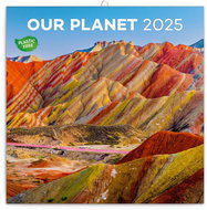 Notique Grid calendar Our planet 2025, 30 × 30 cm - Wall Calendar