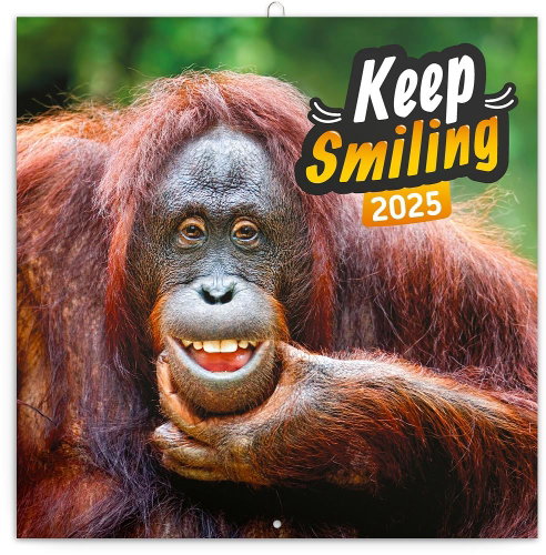 Notique Grid calendar Smile, please 2025, 30 × 30 cm - Wall Calendar - Main image