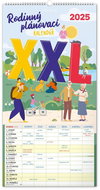 Notique Wall calendar family planning XXL 2025, 33 × 64 cm - Wall Calendar