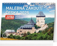 Notique Table calendar Scenic spots of the Czech Republic 2025 with extra large calendar, 30 × 21 cm - Desk Calendar