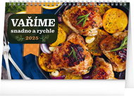 Notique Table calendar Cook quickly and easily 2025, 23,1 × 14,5 cm - Desk Calendar