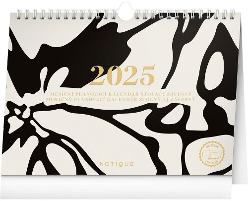Notique Monthly planning calendar Abstract 2025, 30 × 21 cm - Desk Calendar - Main image