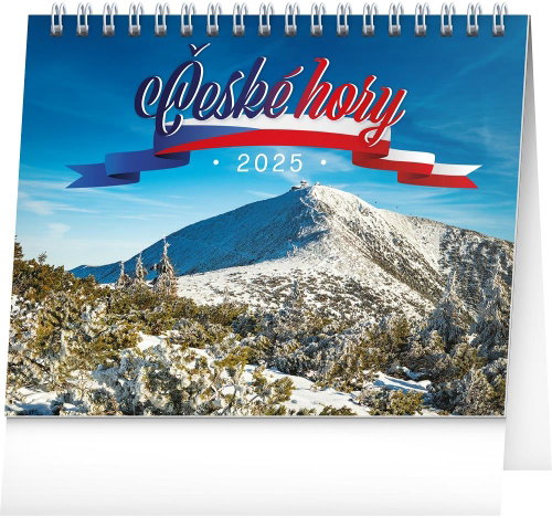 Notique Table calendar Czech mountains 2025, 16,5 × 13 cm - Desk Calendar - Main image