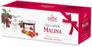 Grešík Valdemar Gift set Organic tea Raspberry 20 n. s. and jam Raspberry 210 g - Gift Set