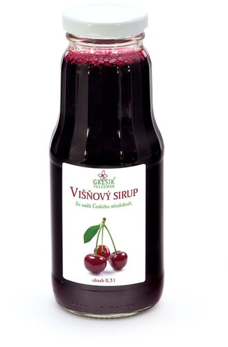 Grešík Valdemar Cherry syrup BIO 0,3 l - Syrup - Main image