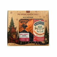 Grumpy Mule Vánoční balíček High & Mighty Arabica mletá káva 200 g a BIO vánoční kořeněný čaj 20 ks - Gift Set