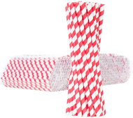 GSG24 Organic paper straws 6 / 205 mm, white and red, 500 pcs - Straw