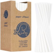 GSG24 Organic paper straws 8 / 205 mm thick, white, 160 pcs - Straw