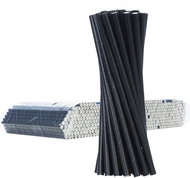 GSG24 Organic paper straws 8 / 205 mm thick, black, 500 pcs - Straw