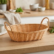 Kesper Knitted bread basket oval with handle 29 × 18 cm, plastic - Bread Basket