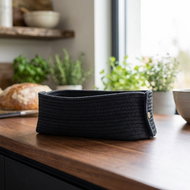 Gastro Knit-It Pastry basket, height 100 mm, length 300 mm, width 150 mm, black - Small Basket