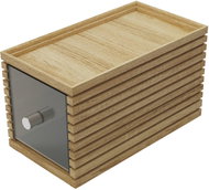 Gastro Chlebník Flow, dub/čirý akryl - Breadbox
