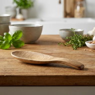 seraX Oval spoon, acacia, 4 × - Tablespoon