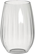 Gastro Drinking glass, plastic, height 135 mm, diameter 90 mm, fluted - Glass