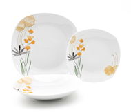 HOME ELEMENTS Porcelánová sada talířů, 18 kusů, Janovec - Sada talířů