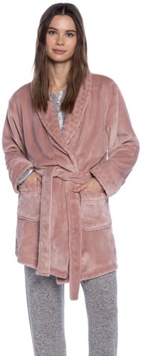 GUASCH Ladies short robe PALOMA, old pink, M - Bathrobe - Main image