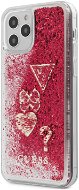 Guess Liquid Glitter Charms - Apple iPhone 12/12 Pro, Raspberry - Telefon tok