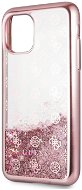 Guess 4G Peony Glitter pre iPhone 11 Pro Rose (EU Blister) - Kryt na mobil