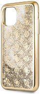 Guess 4G Peony Glitter for iPhone 11, Gold (EU Blister) - Phone Cover