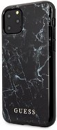 Guess Marble Design Back Cover for iPhone 11 Pro Max, Black - Phone Cover