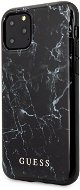 Guess Marble Design Back Cover for iPhone 11 Pro, Black - Phone Cover