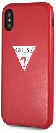 Guess PU Leather Case Triangle Red na iPhone XS Max - Kryt na mobil