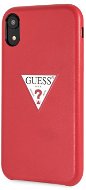 Guess PU Leather Case Triangle tok iPhone XR készülékhez, piros - Telefon tok