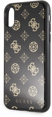 Guess Layer Glitter Peony for iPhone X/XS Black - Phone Cover - Main image