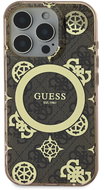 Guess IML 4G Peony MagSafe Back Cover for iPhone 16 Pro Max Brown - Phone Cover