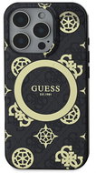 Guess IML 4G Peony MagSafe Back Cover for iPhone 16 Pro Max Black - Phone Cover