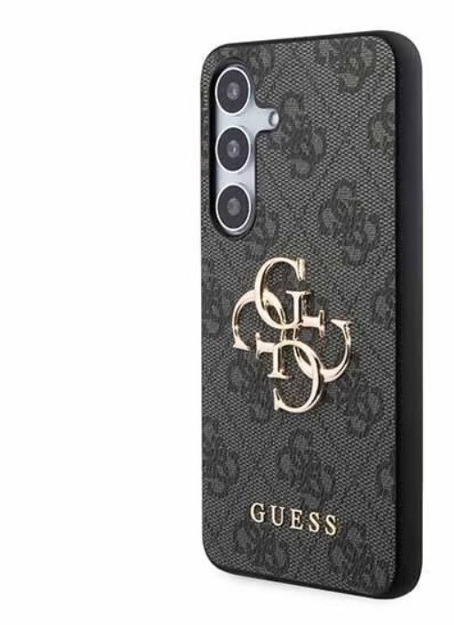 Guess PU Grained 4G Metal Logo Samsung Galaxy S25 fekete tok