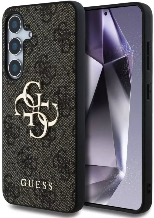Guess PU 4G Metal Logo Samsung Galaxy S25 barna tok