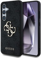 Guess PU 4G Metal Logo Back Cover für Samsung Galaxy S25 Grey - Handyhülle