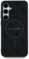 Guess PU Leather 4G Colored Ring MagSafe Back Cover for Samsung Galaxy S25+ Black - Phone Cover