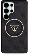 Guess IML 4G Glitter und Triangle Logo MagSafe Back Cover für Samsung Galaxy S25 Ultra Black - Handyhülle