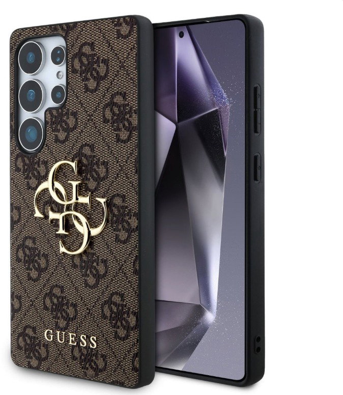 Guess PU 4G Metal Logo Samsung Galaxy S25 Ultra barna tok