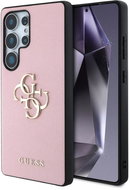 Guess PU 4G Metal Logo Back Cover for Samsung Galaxy S25 Ultra Pink - Phone Cover