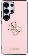 Guess PU Grained 4G Metal Logo Back Cover für Samsung Galaxy S25 Ultra Pink - Handyhülle