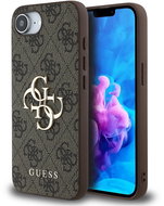 Guess PU 4G Metal Logo Back Cover for iPhone 16e/17e Brown - Phone Cover