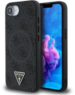 Guess PU 4G Strass Triangle Metal Logo MagSafe Back Cover for iPhone 16e/17e Black - Phone Cover