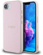 Guess PU Grained Classic Logo MagSafe Back Cover for iPhone 16e/17e Pink - Phone Cover