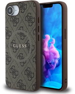 Guess PU Leather 4G Colored Ring MagSafe Back Cover for iPhone 16e/17e Brown - Phone Cover
