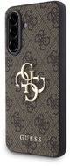 Guess PU 4G Metal Logo Back Cover for Samsung Galaxy A36 Brown - Phone Cover