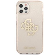 Guess TPU Big 4G Full Glitter for Apple iPhone 12/12 Pro, Gold - Phone Cover