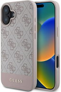 Guess PU 4G Stripe Back Cover for iPhone 16 Pink - Phone Cover