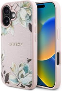 Guess PU Grained Magnolia MagSafe Back Cover for iPhone 16 Pink - Phone Cover