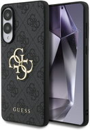 Guess PU 4G Metal Logo Back Cover for Samsung Galaxy S25 Edge Black - Phone Cover