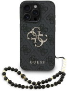 Guess PU 4G Metal Logo Strap Zadní Kryt pro iPhone 15 Pro Max Black - Kryt na mobil