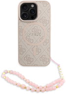 Guess PU Leather 4G coloured Ring Strap MagSafe Back Cover for iPhone 16 Pro Pink - Phone Cover