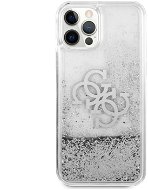 Guess TPU Big 4G Liquid Glitter Silver für Apple iPhone 12/12 Pro Transparent - Handyhülle